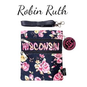 Robin Ruth Pink Floral Wisconsin Crossbody Shoulder Bag